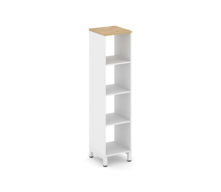 Стайл Проджект Каркас стеллажа 4 яр. SN.KS-410 Белый/Тиквуд Светлый/Металл Белый 387*400*1615