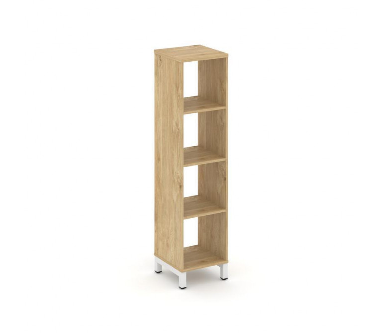 Стайл Проджект Каркас стеллажа 4 яр. SN.KS-410 Тиквуд Светлый/Металл Белый 387*400*1615