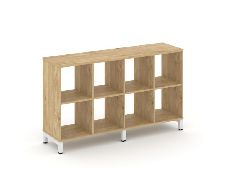 Стайл Проджект Каркас стеллажа 2 яр. SN.KS-240 Тиквуд Светлый/Металл Белый 1488*400*881