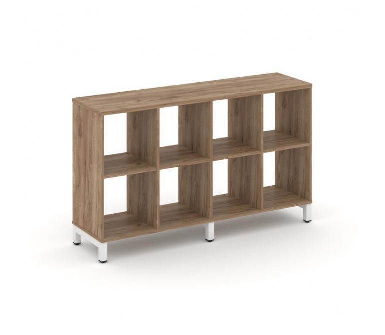 Стайл Проджект Каркас стеллажа 2 яр. SN.KS-240 Дуб Табак/Металл Белый 1488*400*881