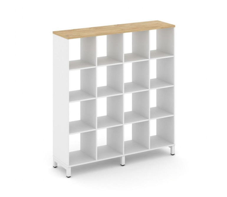 Стайл Проджект Каркас стеллажа 4 яр. SN.KS-440 Белый/Тиквуд Светлый/Металл Белый 1488*400*1615