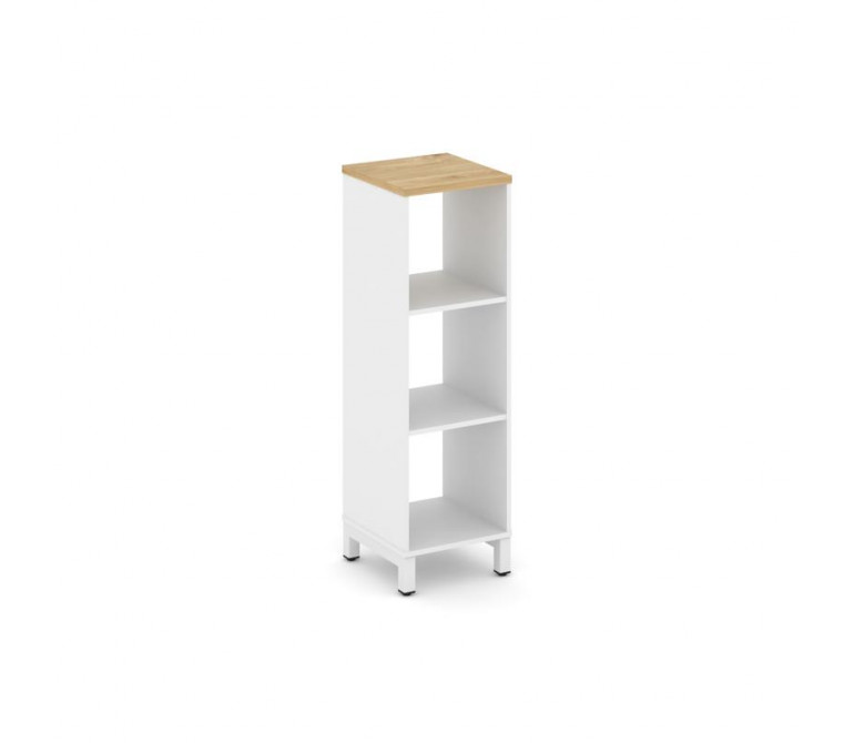 Стайл Проджект Каркас стеллажа 3 яр. SN.KS-310 Белый/Тиквуд Светлый/Металл Белый 387*400*1248