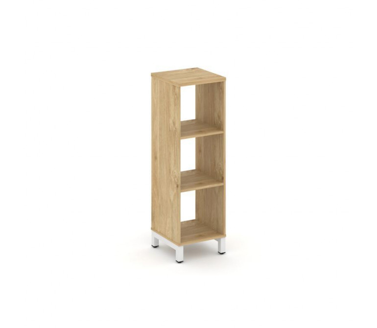 Стайл Проджект Каркас стеллажа 3 яр. SN.KS-310 Тиквуд Светлый/Металл Белый 387*400*1248