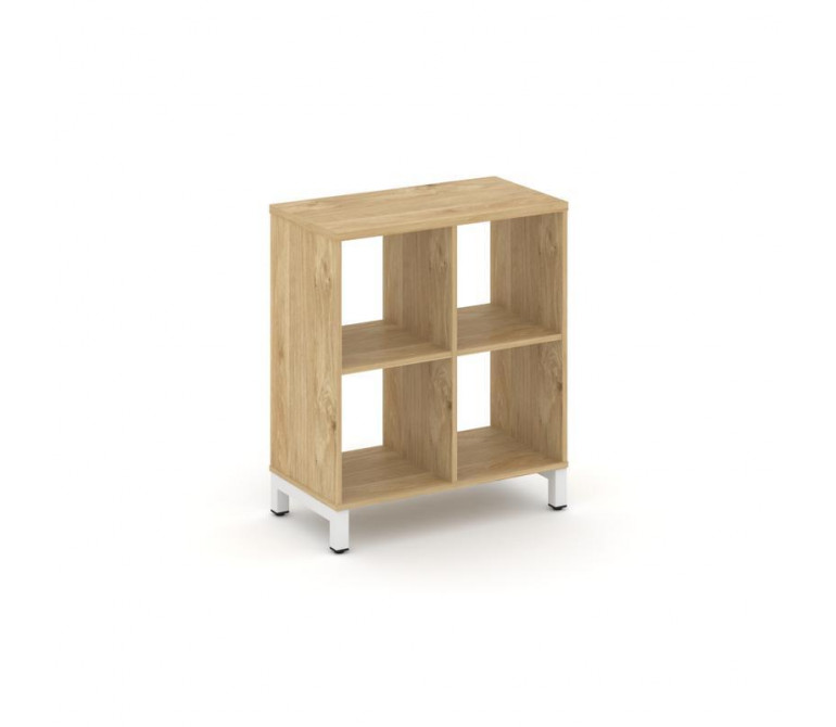 Стайл Проджект Каркас стеллажа 2 яр. SN.KS-220 Тиквуд Светлый/Металл Белый 754*400*881