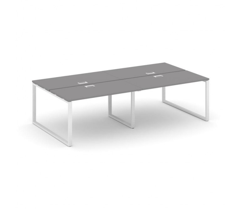 Стайл Проджект Рабочая станция двухсторонняя SN-6O.DRS-053 Серый Пепел/Металл Белый 2760*1632*750