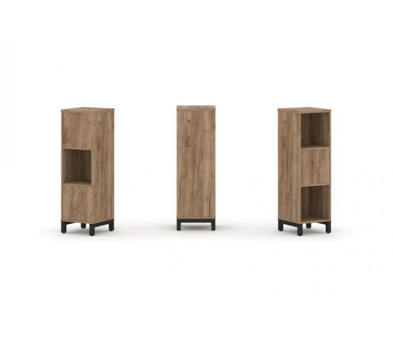 Стайл Проджект Набор стеллажа 2-х сторон., 3 яр. SN.NSD-311 Дуб Табак/Металл Черный 387*400*1248