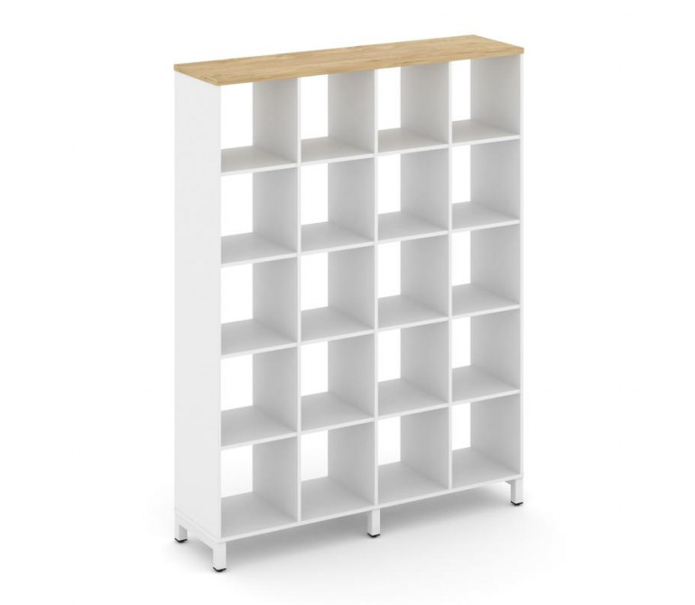 Стайл Проджект Каркас стеллажа 5 яр. SN.KS-540 Белый/Тиквуд Светлый/Металл Белый 1488*400*1982