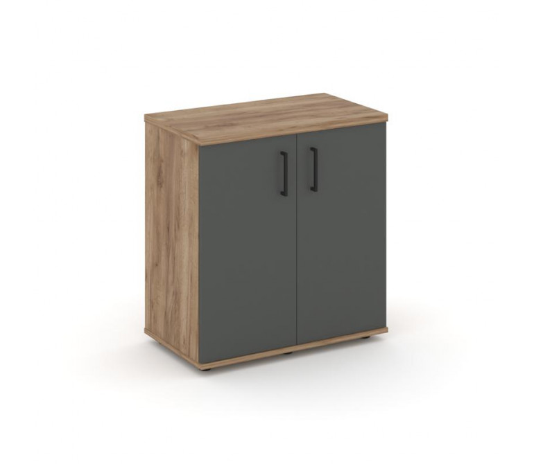 Стайл Проджект Тумба опорная/приставная SN.TOP-031 Дуб Табак/Антрацит NEW/Черный Ручки 600*400*750