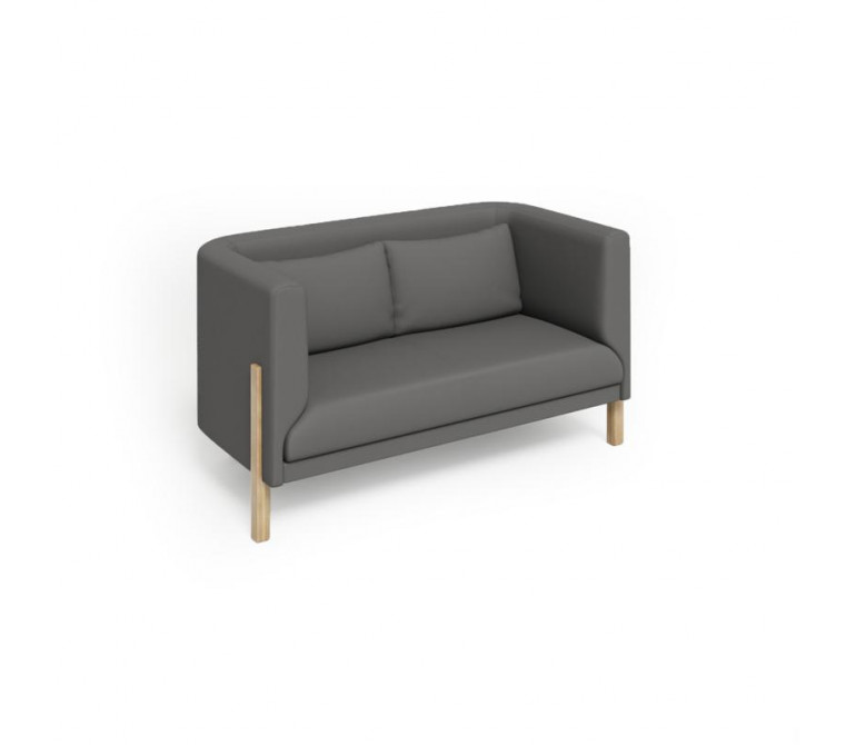 Бенто Диван двухместный BNT-02 W-38/Массив Дуба 1560*820*850